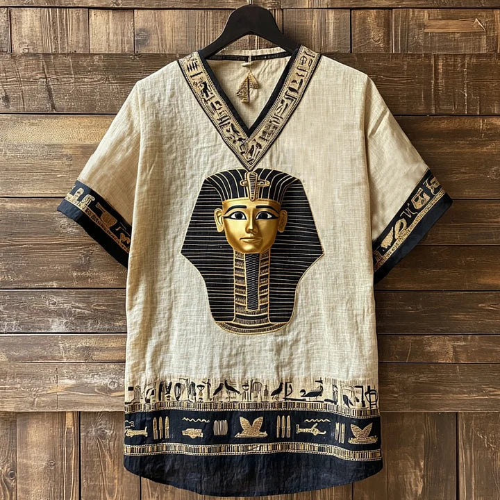 Ancient Egyptian-Inspired Cozy Linen T-Shirt